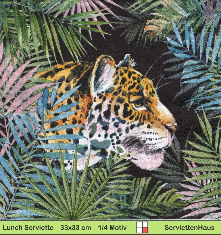 Jaguar im Urwald - 1 Lunch Serviette